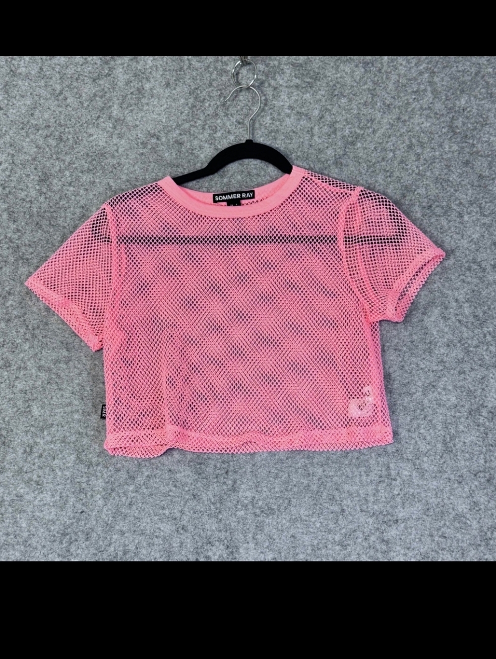 Sommer Ray Pink Mesh Crop Top